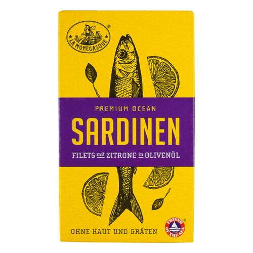 La Monegasque Sardinenfilets in Olivenöl mit Zitrone 125g – Bild 2