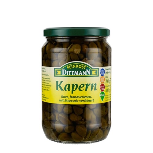 3310 Feinkost Dittmann Kapern Grossfrucht mit Meersalz 400g