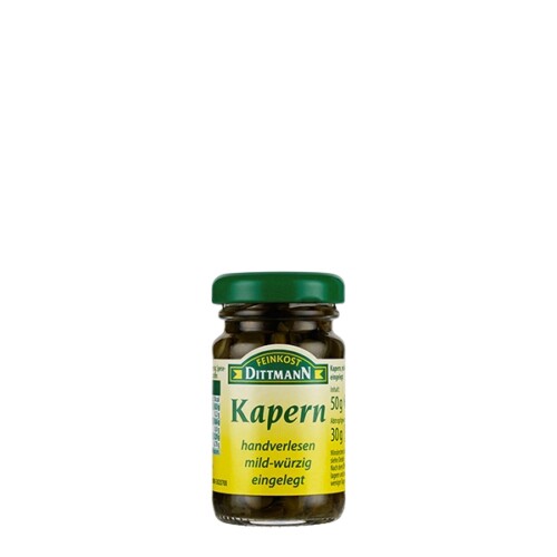 Feinkost Dittman Kapern handverlesen mild würzig eingelegt im Glas 30 g