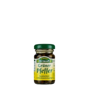 3807 Feinkost Dittmann Grüner Pfeffer in Weinbrand 30g