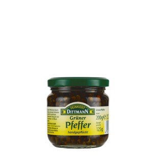 Feinkost Dittmann Grüner Pfeffer handgepflückt im Glas 125 g