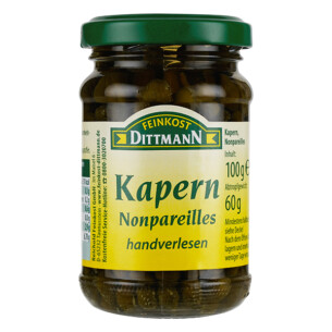 Feinkost Dittmann Gourmet Kapern Nonpareilles handverlesen im Glas 60 g
