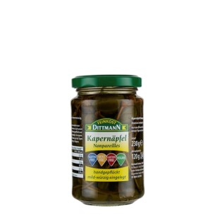 3935 Feinkost Dittmann Kapernäpfel Nonpareilles mild wuerzig 120g