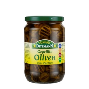 4061 Feinkost Dittmann gegrillte Oliven grün 630g