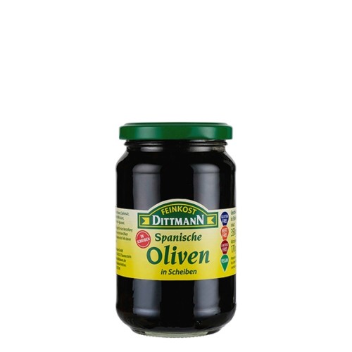 4073 Feinkost Dittmann Oliven schwarz in Scheiben 170g