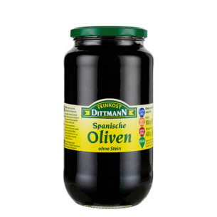 4145 Feinkost Dittmann Oliven schwarz ohne Stein 400g