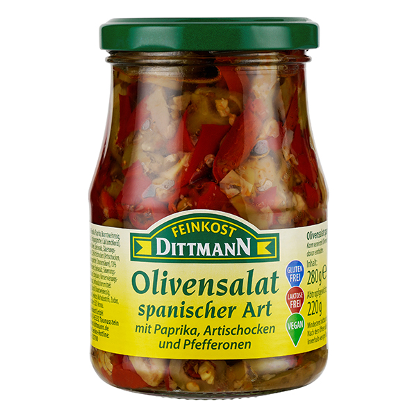 Feinkost Dittmann Olivensalat spanischer Art 220g - Feinkost Dittmann