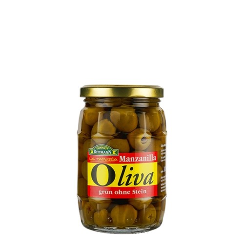 4242 Feinkost Dittmann "Oliva" Manzanilla Oliven grün ohne Stein 175g