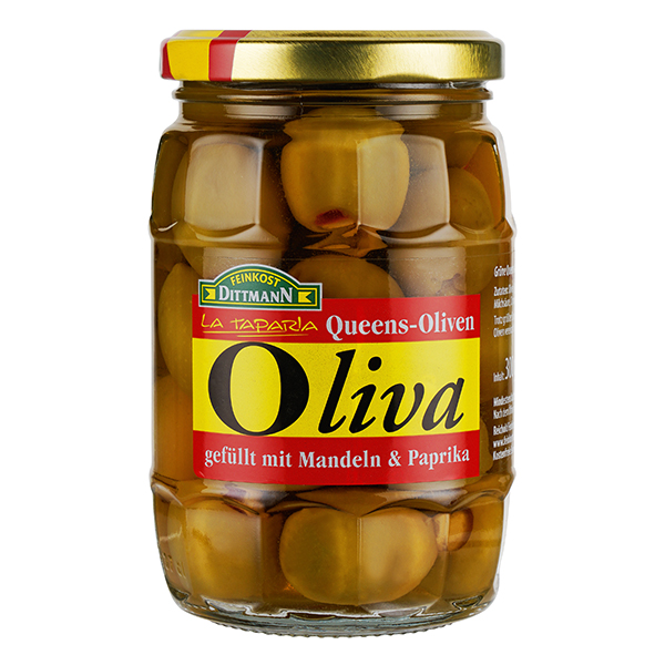Feinkost Dittmann &amp;quot;Oliva&amp;quot; Queens Oliven gefüllt mit Mandeln und Paprika ...