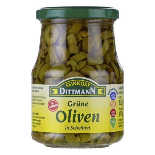 Feinkost Dittmann Oliven grün in Scheiben 170g