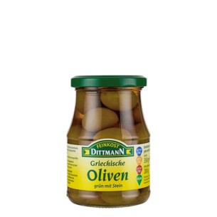 4950 Feinkost Dittmann Griechische Oliven grün mit Stein 200g
