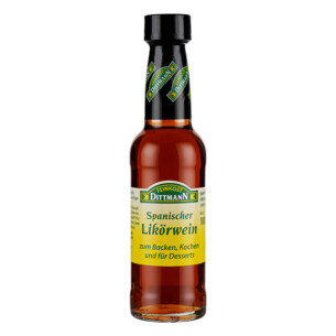 Feinkost Dittmann Spanischer Likörwein zum Backen Kochen und für Desserts Glasflasche 100 ml