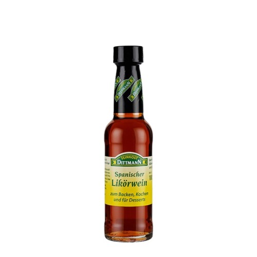 Feinkost Dittmann Spanischer Likörwein zum Backen Kochen und für Desserts in Glasflasche 100 ml