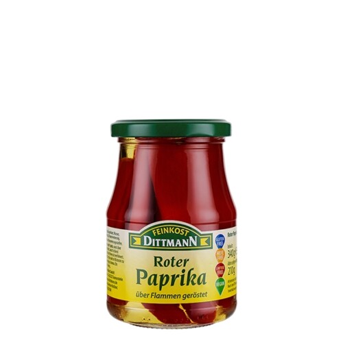 Feinkost Dittmann Paprika über Flammen geröstet im Glas 210 g