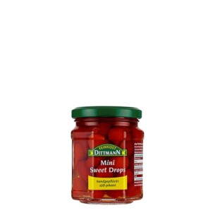 Feinkost Dittmann Mini Sweet Drops handgepflückt süß pikant im Glas 120 g