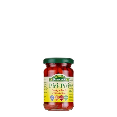 Feinkost Dittmann Piri-Piri feurig scharfe Chilischoten im Glas 60 g