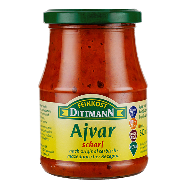 Feinkost Dittmann Ajvar scharf 340ml - Feinkost Dittmann