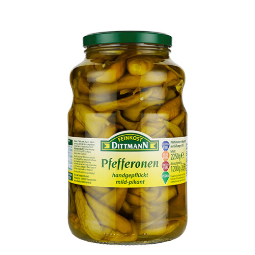 Feinkost Dittmann Pfefferonen mild pikant im Glas 1200 g