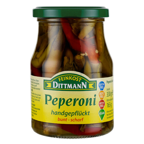 Feinkost Dittmann Peperoni bunt scharf 165g – Bild 2