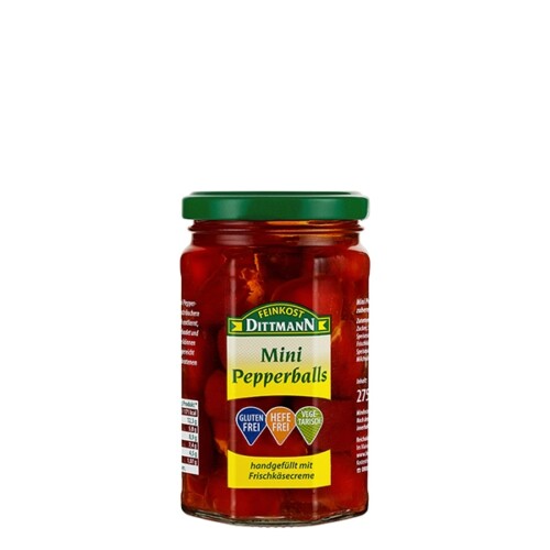 6421 Feinkost Dittmann Mini Pepperballs gefüllt mit Frischkäse 275g