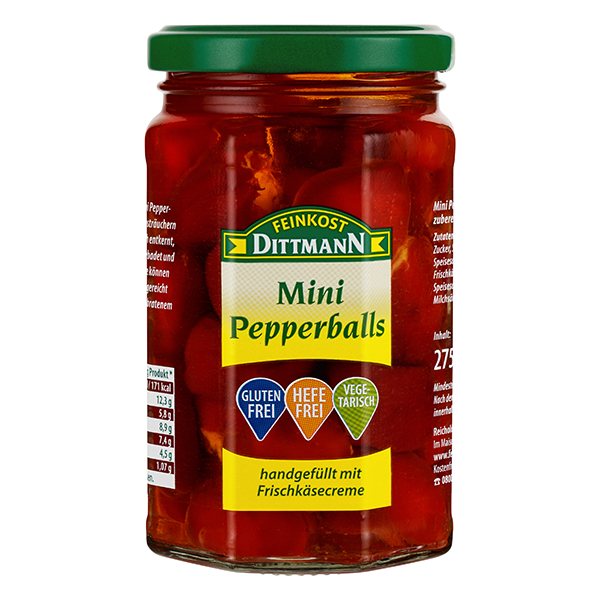 Feinkost Dittmann Mini Pepperballs gefüllt mit Frischkäse 275g ...