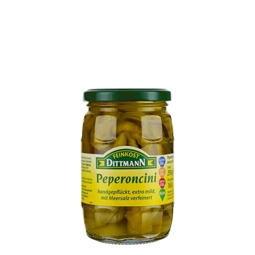 6430 Feinkost Dittmann Peperoncini extra mild 160g