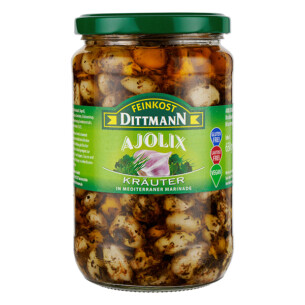 Feinkost Dittmann Ajolix Kräuter in Mediterraner Marinade im Glas 480 g