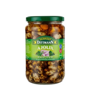 Feinkost Dittmann Ajolix Kräuter in mediterraner Marinade im Glas 650 g