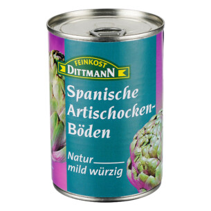 Feinkost Dittmann Spanische Artischockenböden Natur mild würzig in der Dose 210 g