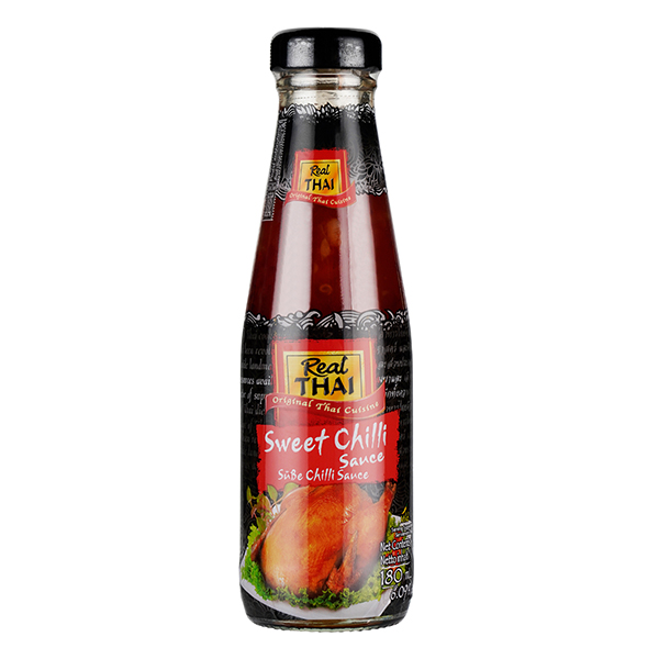 Real Thai Sweet Chili Sauce Süße Chili Sauce in Glasflasche 180 ml