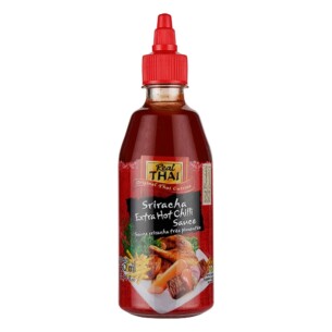Real Thai Siracha Extra Hot Chili Sauce Plastikflasche 430 ml