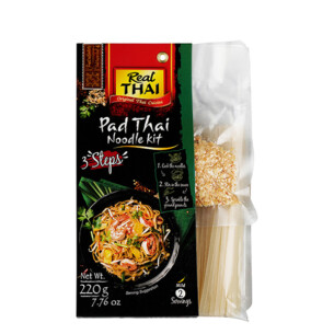 Real Thai Pad Thai Noodle Kit mild in 3 Schritten 2 Portionen in Plastiktüte 220 g