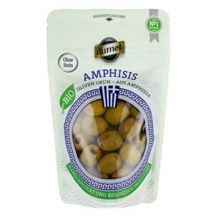 8359 Dumet BIO Amphisis grüne Oliven ohne Stein 150g