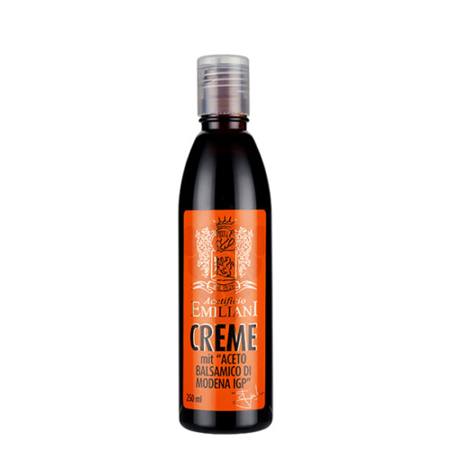 Emiliani Crema Balsamico Creme mit Aceto Balsamico di Modena I.G.P. Plastikflasche 250 ml