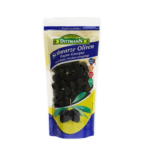 8560 Feinkost Dittmann Oliven schwarz mit Stein 250g