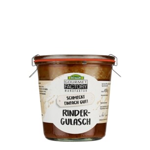 Feinkost Dittmann Gourmet Factory Rindergulasch 2er Pack in Einmachglas jeweils 450 g