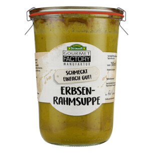 Gourmet Factory Erbsencremesuppe 2er-Pack in Einmachglas jeweils 750 ml