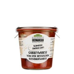 Feinkost-Dittmann Gourmet Factory Currywurst von der hessischen Rostbratwurst 2er Pack in Einmachglas jeweils 450 g