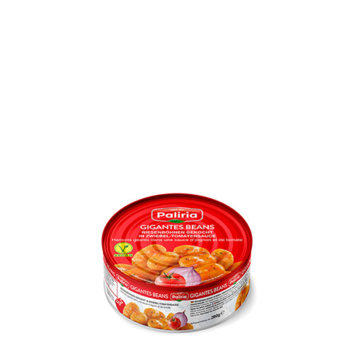 Paliria gekochte Riesenbohnen in Zwiebel Tomatensauce Vegan in der Dose 280 g