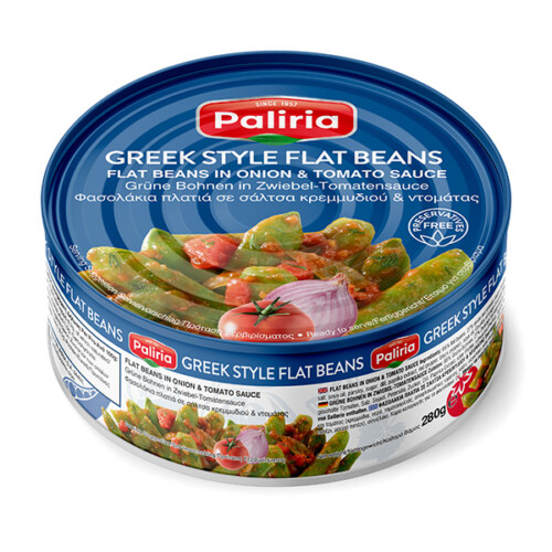 Paliria grüne Bohnen in Zwiebel Tomatensauce in der Dose 280 g