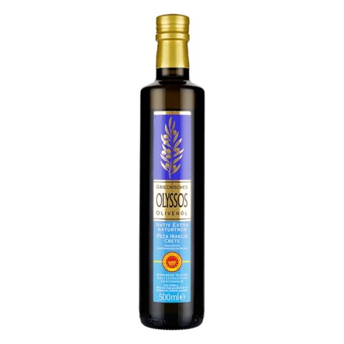 Olyssos Griechisches natives Olivenöl extra naturtrüb Glasflasche 500 ml