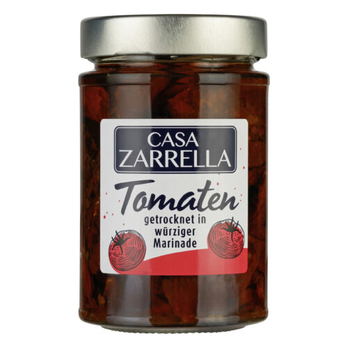 Casa Zarrella getrocknete Tomaten in würziger Marinade im Glas 290 g