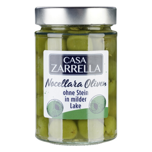 Casa Zarrella Nocellara del Belice Oliven grün ohne Stein 140g
