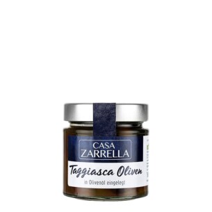 9909 Casa Zarrella Taggiasca Oliven naturgereift ohne Stein in Olivenöl eingelegt 160 g