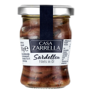 Casa Zarrella Sardellenfilets Filets in Öl im Glas 90 g