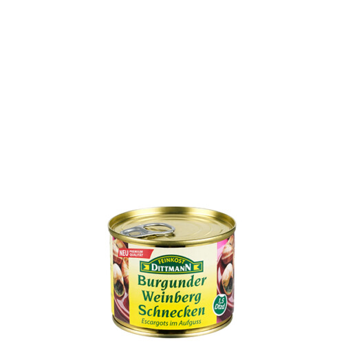 6126 Feinkost Dittmann Weinbergschnecken extra groß 1,5 Dtzd. 125g