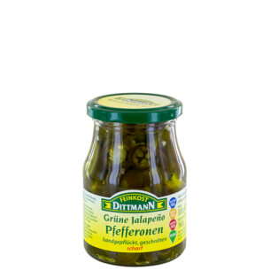 6397 Feinkost Dittmann Jalapeño Ringe grün 160g