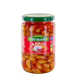 Feinkost Dittmann Ajolix chili in pikanter chili Marinade im Glas 650 g