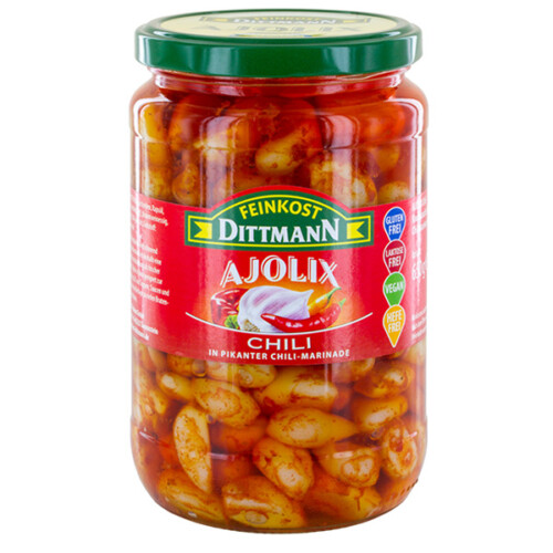 Feinkost Dittmann Ajolix chili in pikanter chili Marinade im Glas 650 g