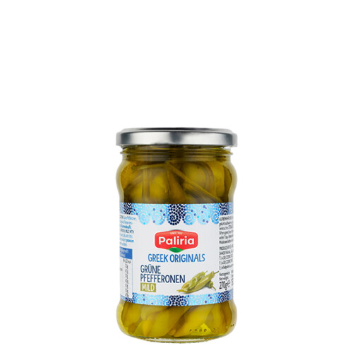 Paliria Greek originals Grüne Pfefferonen mild im Glas 150 g